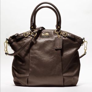 COACH Mahogany Leather Madison Lindsey Satchel